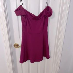 Lulu’s Pink Off the Shoulder Cocktail Dress